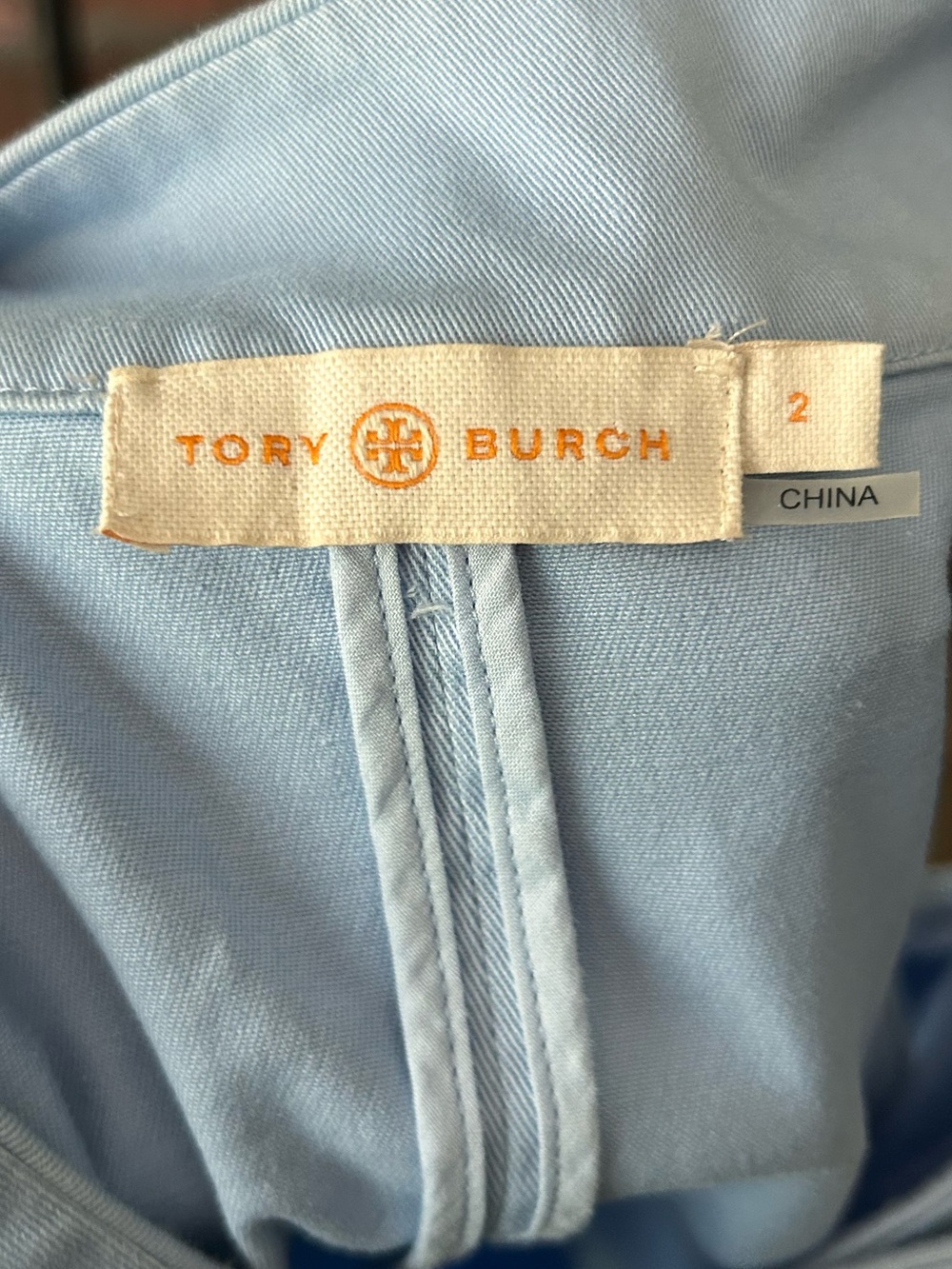 Tory Burch Gerrit Sleeveless Sheath Dress in Silverlake Blue Sz 2 - Picture 10 of 10